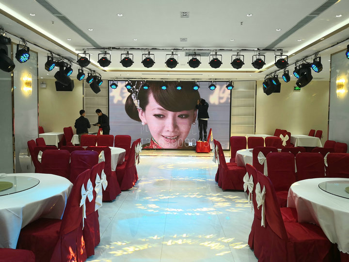 柞水金百合宴会厅P3全彩LED屏项目，
